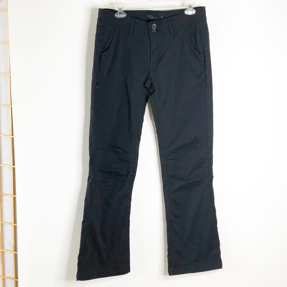 Prana Womens Convertible Pants 8 W4HARG113 Black Capri